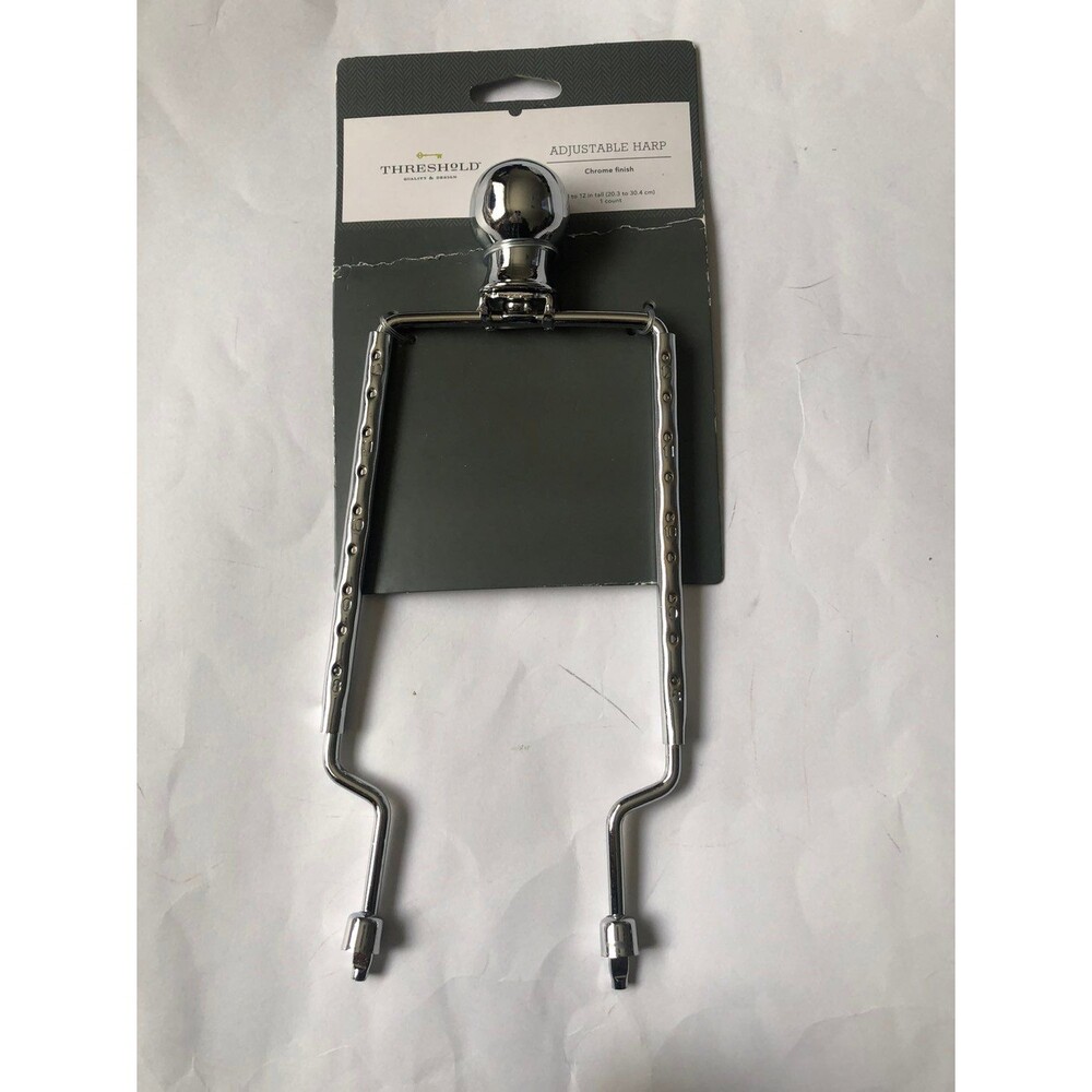 Threshold Metal Adjustable Lamp Harp Chrome Finish 8"-12" Tall Silver